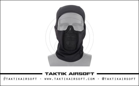 WoSport Mesh Mask Balaclava Gesichtsschutz Schwarz