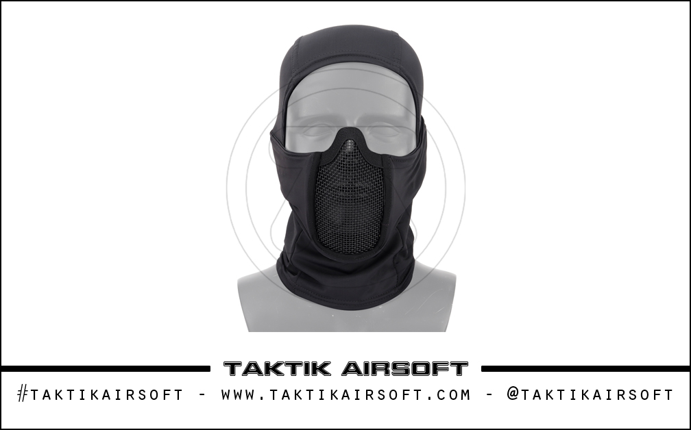 WoSport Mesh Mask Balaclava Gesichtsschutz Schwarz