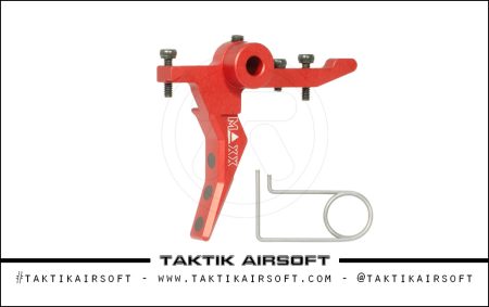 MAXX CNC MTW Aluminum Adjustable Flat Trigger Red