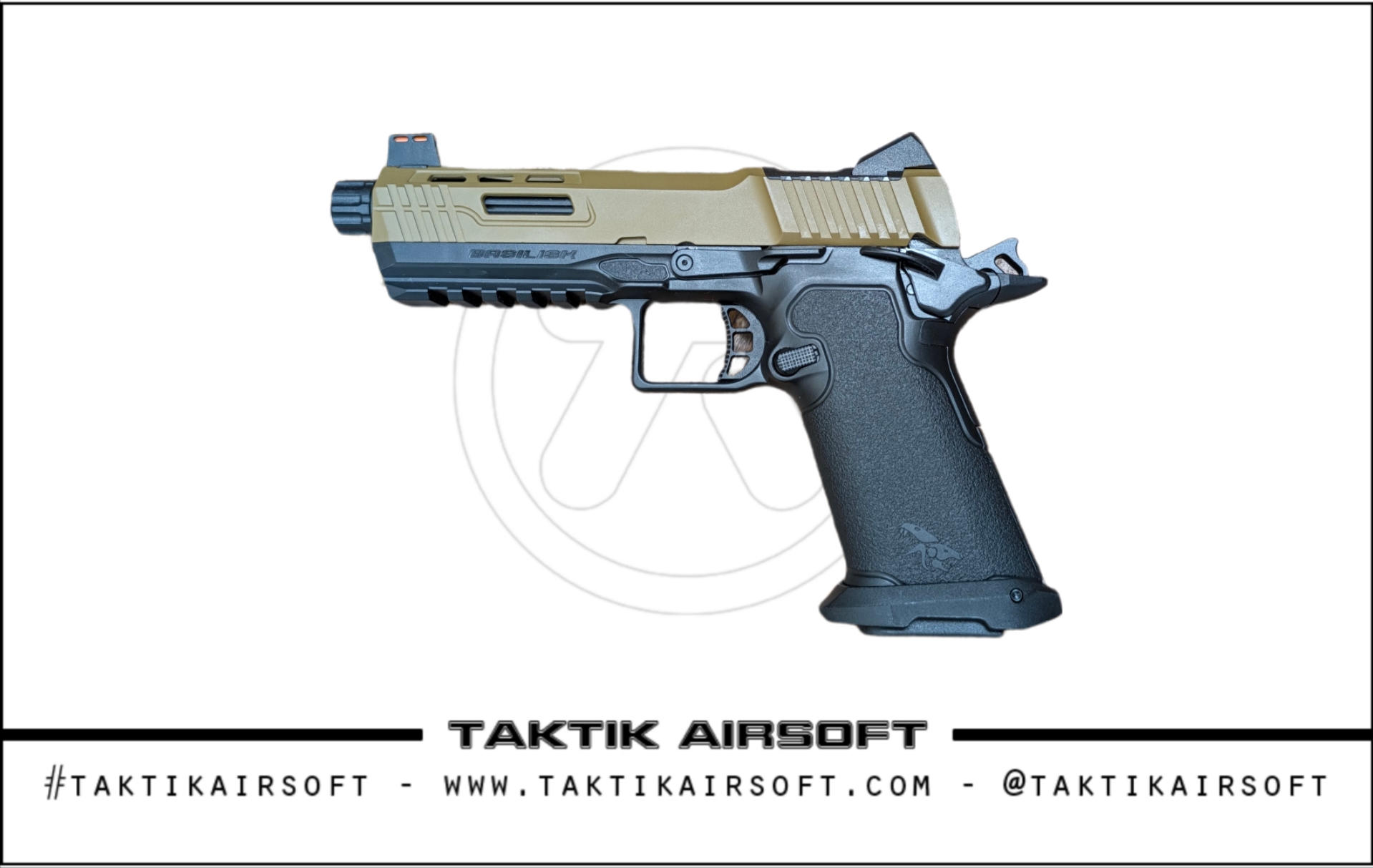 Pistolet Kizuna Works Basilisk Series BSK43 GBB bicolore beige