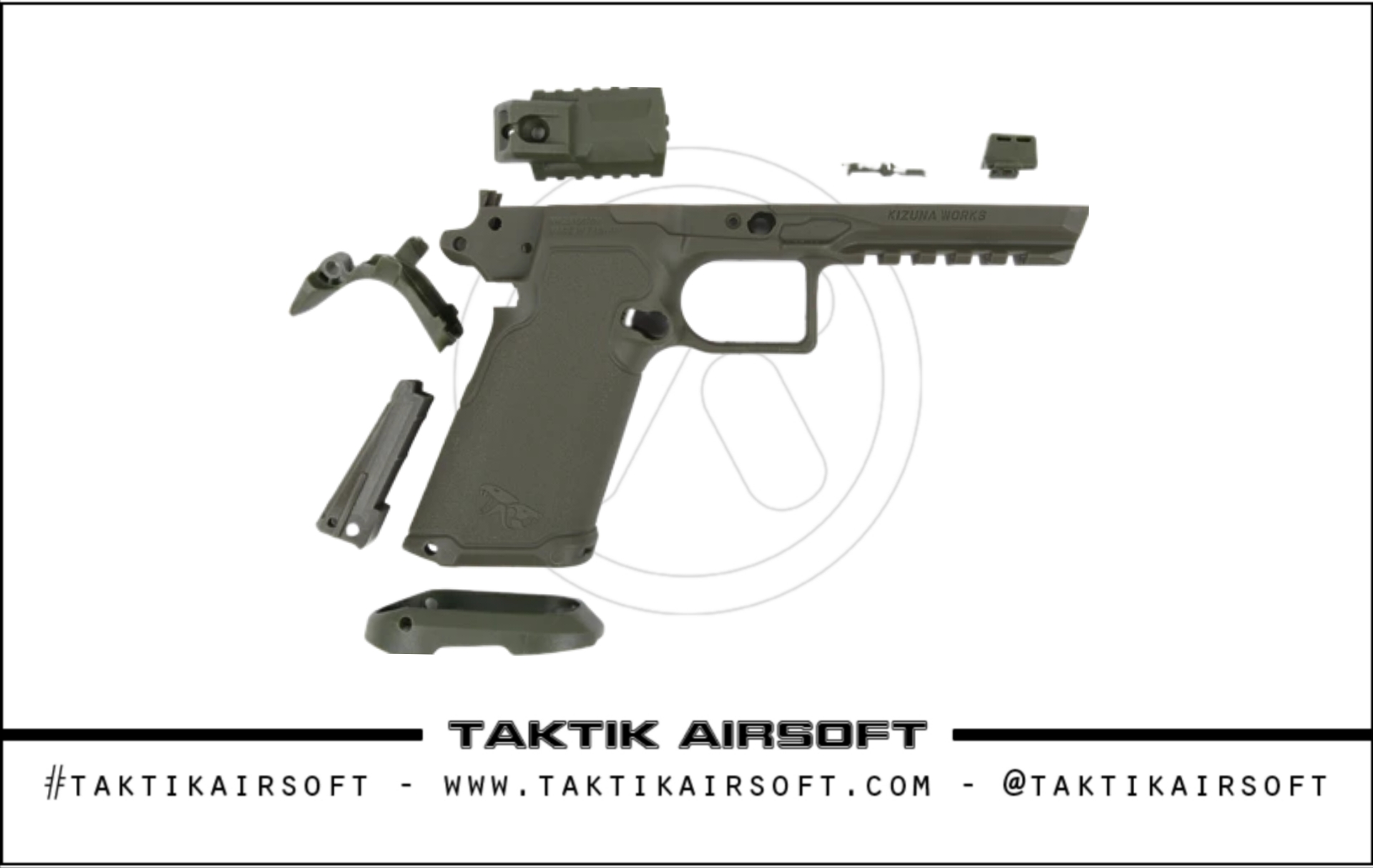 Kizuna Works Basilisk Series Grip Module set for BSK43 OD Green